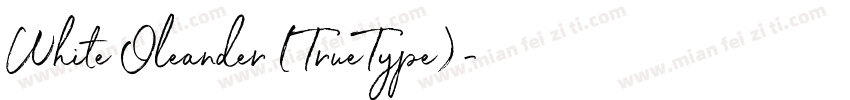 White Oleander (TrueType)字体转换